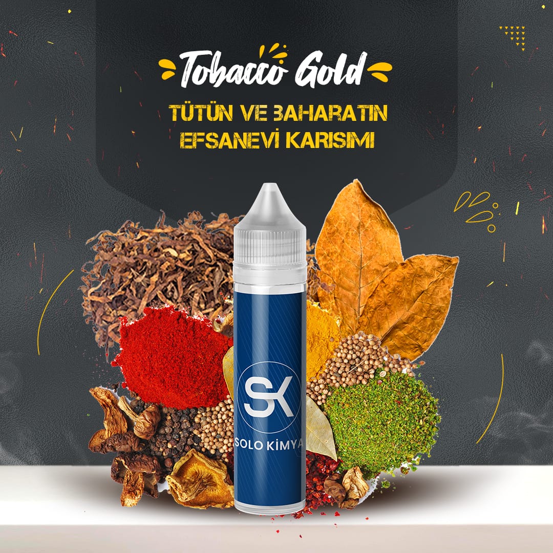 Tobacco Gold 30 60 100 ML Dıy Kit Aroma SoloKimya Aroma Marketi